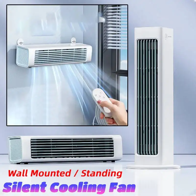 

Electric Leafless Silent Cooling Fan Strong Wind Wall Mounted Bladeless Air Cooler 3 Mode LED Standing Fan Air Conditioner Fan