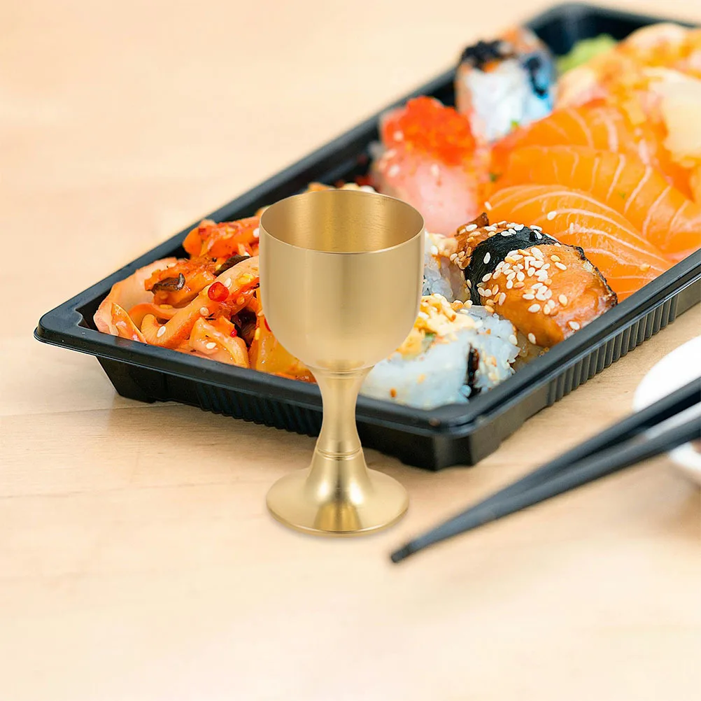 

2Pcs Brass Goblet Cup Vintage Style Metal Offering Cup for Buddhist Worship Home Decoration Tabletop Ritual Use Copper Goblet