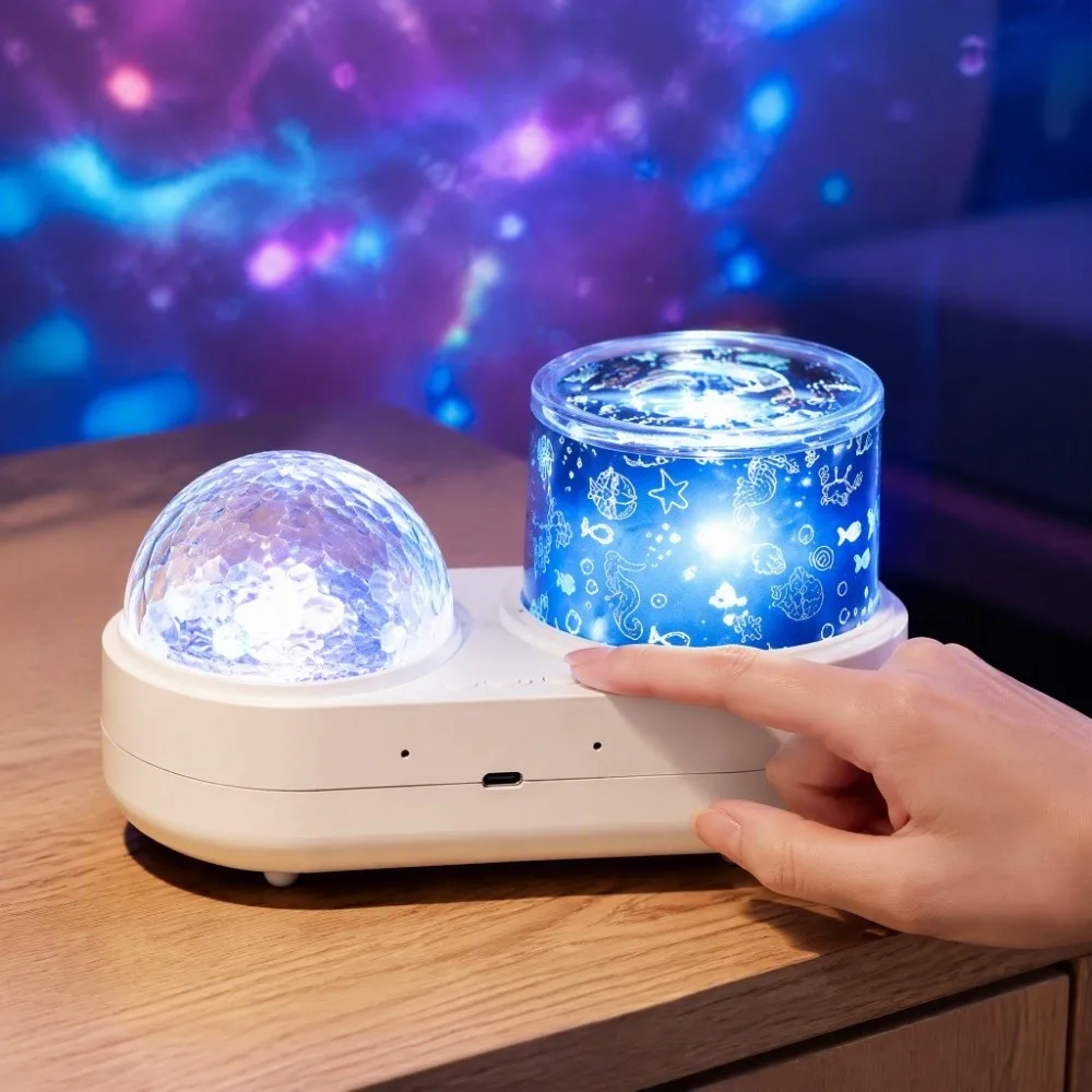 Soft Lighting Star Projector Lamp Flowing Wave Pattern Dreamy Starry Sky Ocean Water Ripple Projector Delicate Appearance
