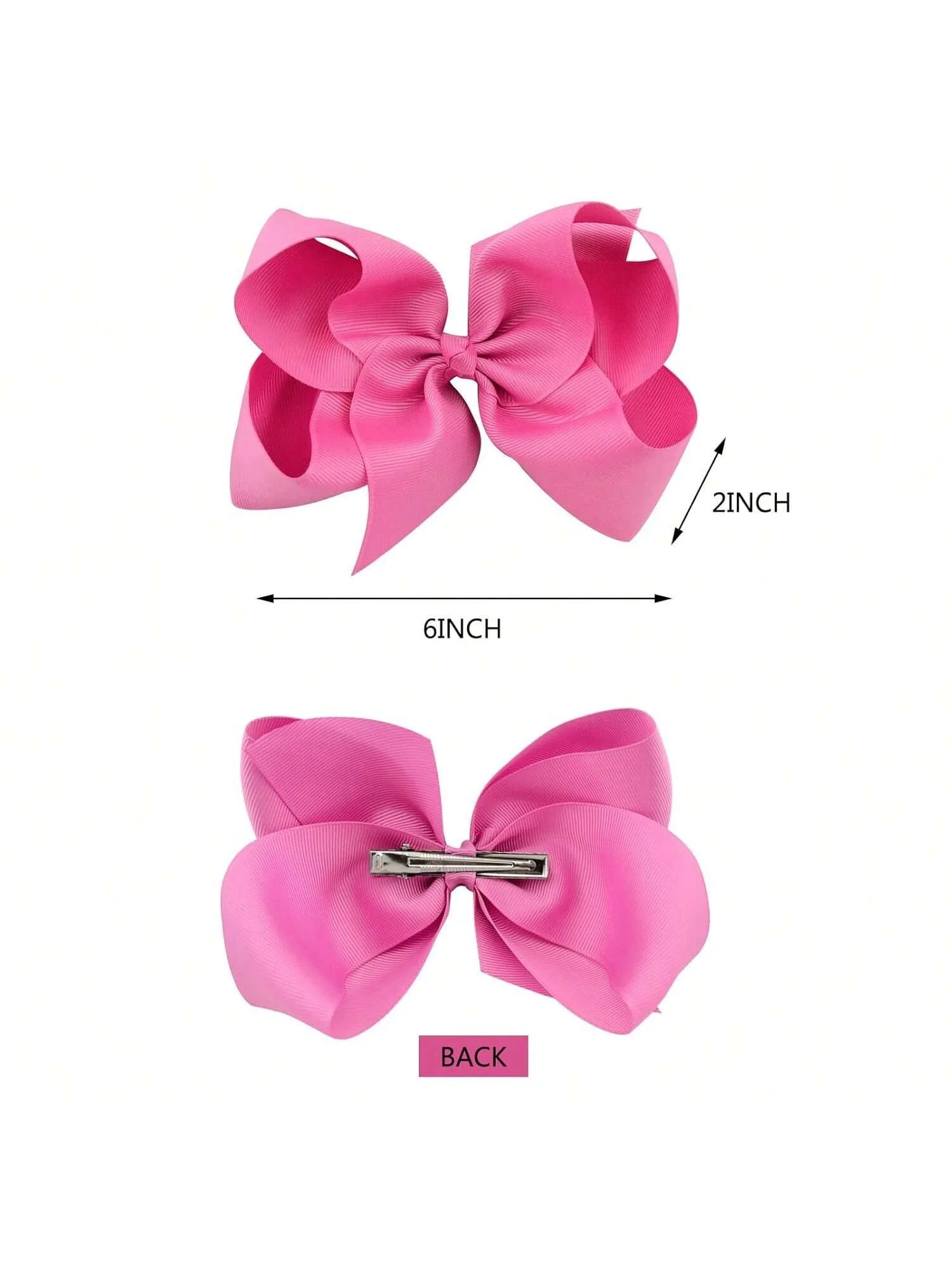 20PCS Big 6 Inch Hair Bows for Girls Grosgrain Ribbon Toddler Hair Accessories with Alligator Clips