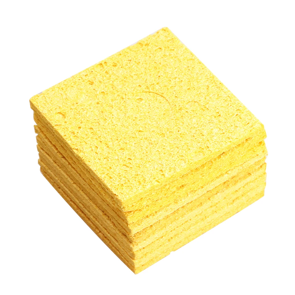 10 Chiếc Điện Mỏ Hàn Đầu Vệ Sinh Miếng Bọt Biển 60Mm * 60Mm Chống Nhiệt Độ Cao Làm Đặc Bụi