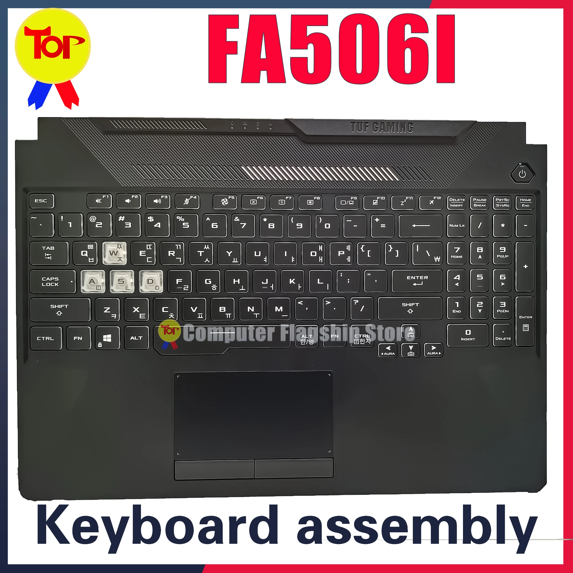 KEFU FA506 For ASUS Laptop Keyboard Asus FA506II FA506IU FA506IV FA506IH FA506I Original Keyboard  Palmrest C Shell Assembly