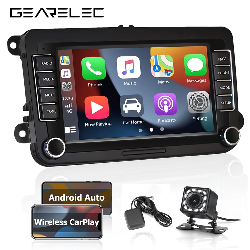 2 Din Car Radio Android13 Car Multimedia Player GPS WiFi Carplay For Volkswagen Skoda Octavia golf 5 6 touran passat polo Jetta