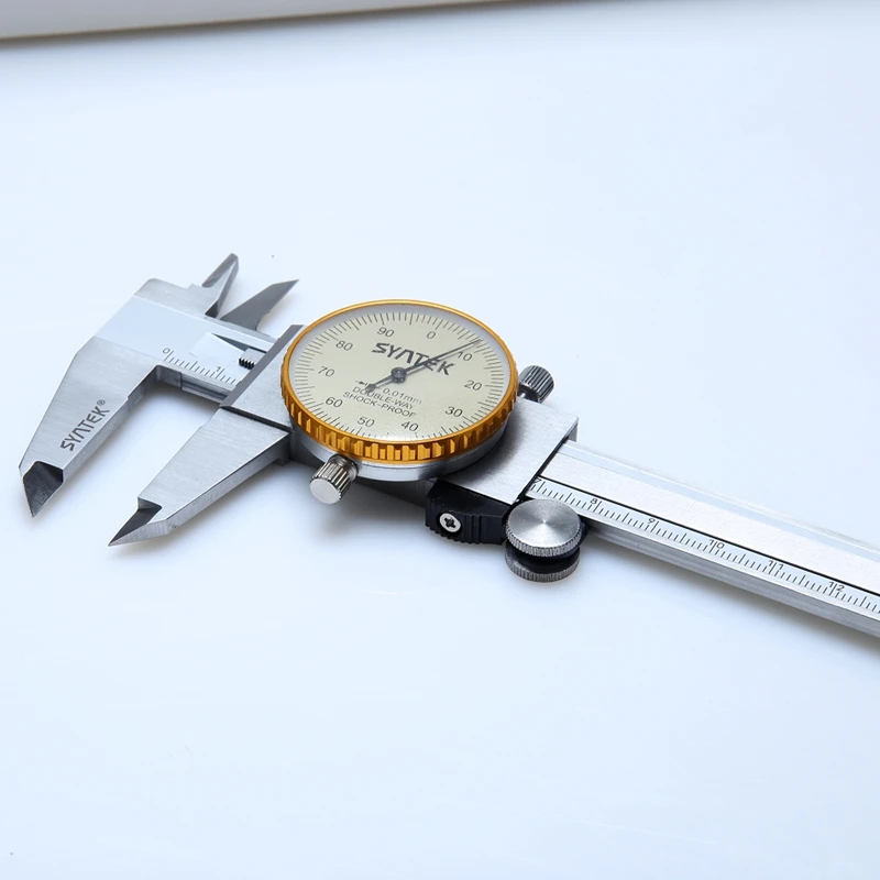 

0.01mm Bidirectional Shock-proof Stainless Steel Vernier Caliper 0-300mm Dial Calipers Metric Gauge Measuring Tool 100mm 200mm