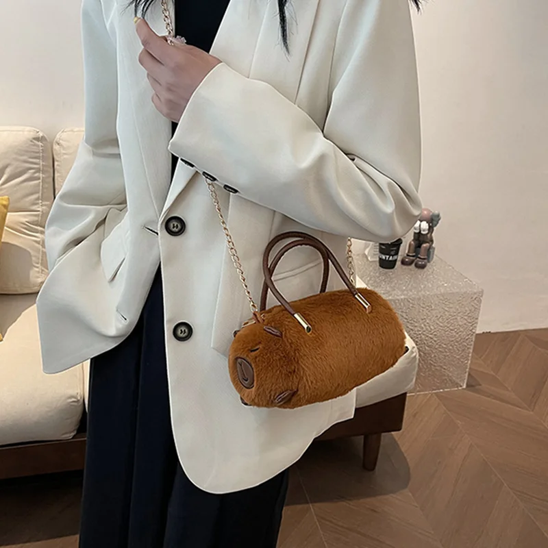 2024 Neuer Plüsch-Rucksack mit großer Kapazität, Schultertasche, Handtasche, Umhängetasche