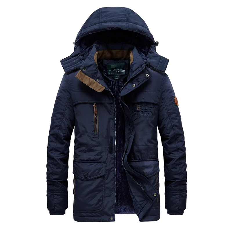 -20 ℃ Winter Warme Katoenen Gewatteerde Outdoor Sneeuwstorm Koude-Resistente Parka Fleece Gevoerde Verdikte Winddichte Jas Met Capuchon