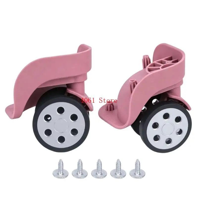 Pack Of 2 A79 Large No Secure Luggage Accessories Spinner Caster Assemblies with Corner Mount Base For Suitcase Replacement And