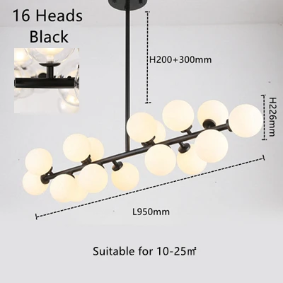 Nordic Ronde Kroonluchter Glazen Bal Kroonluchters Restaurant Bar Keuken Woonkamer Ring Scandinavische Lamp Armaturen