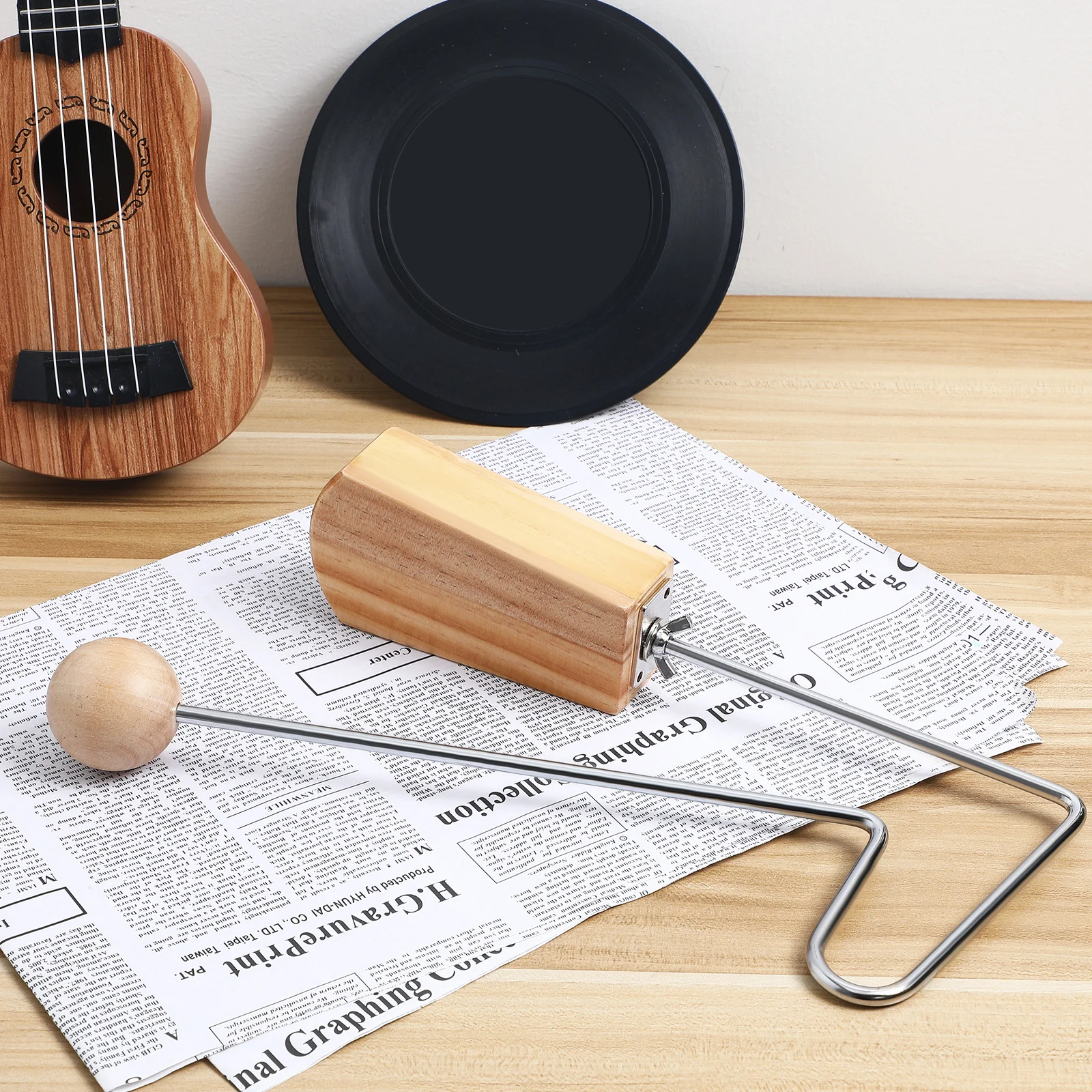 

Wooden Vibraslap Vibration Shock Instrument Durable Construction Percussion Musical Instruments for Adults Latin Portable Hand