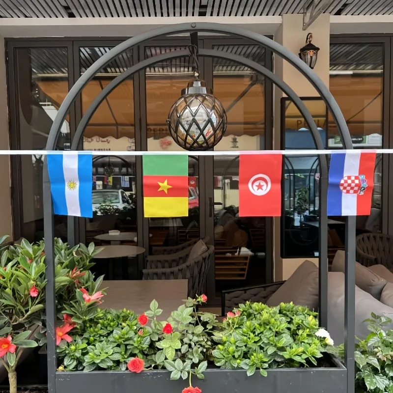 50 National Flag Bunting Banner, 2026 Football Sports Event Decoration, Bar, Sports Club, Football Viewing Party Decorations - view 4