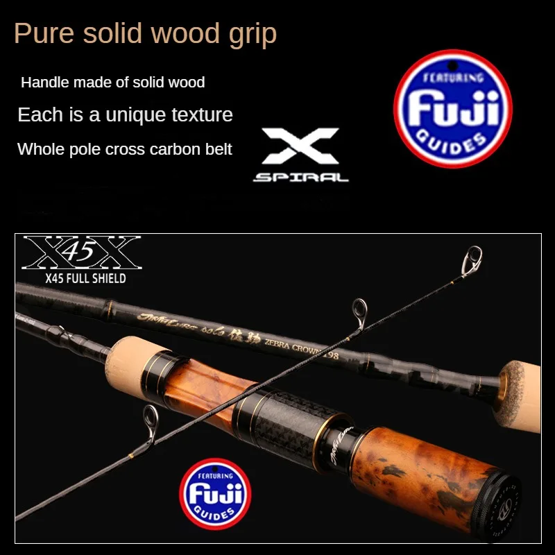 Lure Rod Sliding Rod Spinning Rod Carbon Ultra Light Full Fuji Big Guide Ring Solid Wood Handle Sliding Float Specially Used