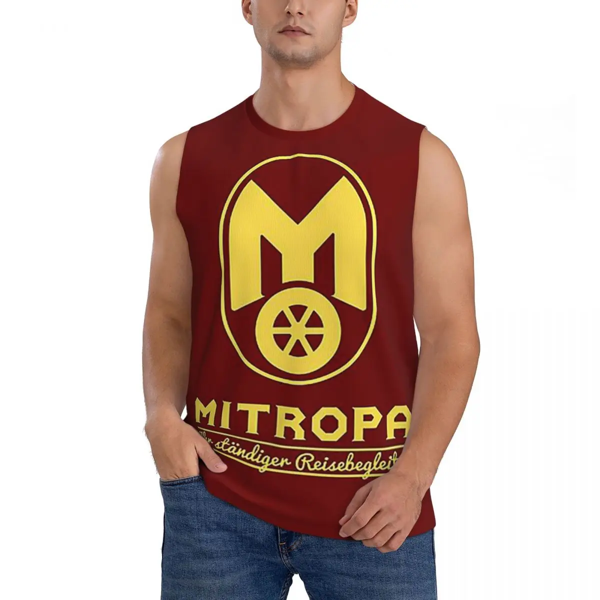Mitropa Your Constant Travel Companion Men Sleeveless Tank Tops Quick Dry Breathable Gym Fitness Running Summer Sport Vest