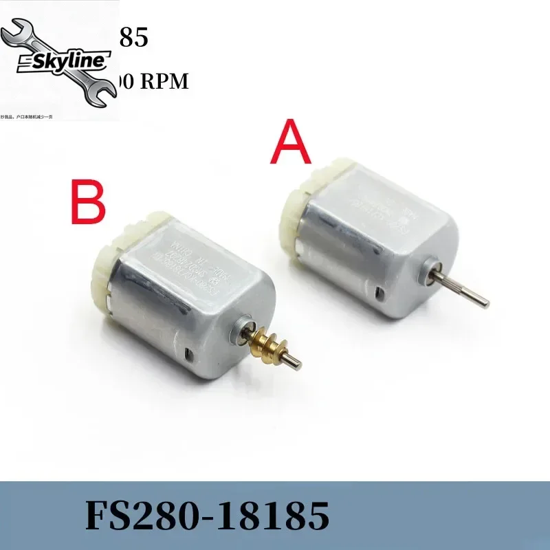 Flat Mini Electric Motor with Knurled Shaft, Car Door Lock, Rearview Mirror, DC 12V Motor, 9000RPM, 24mm, FS280-KC, 18185