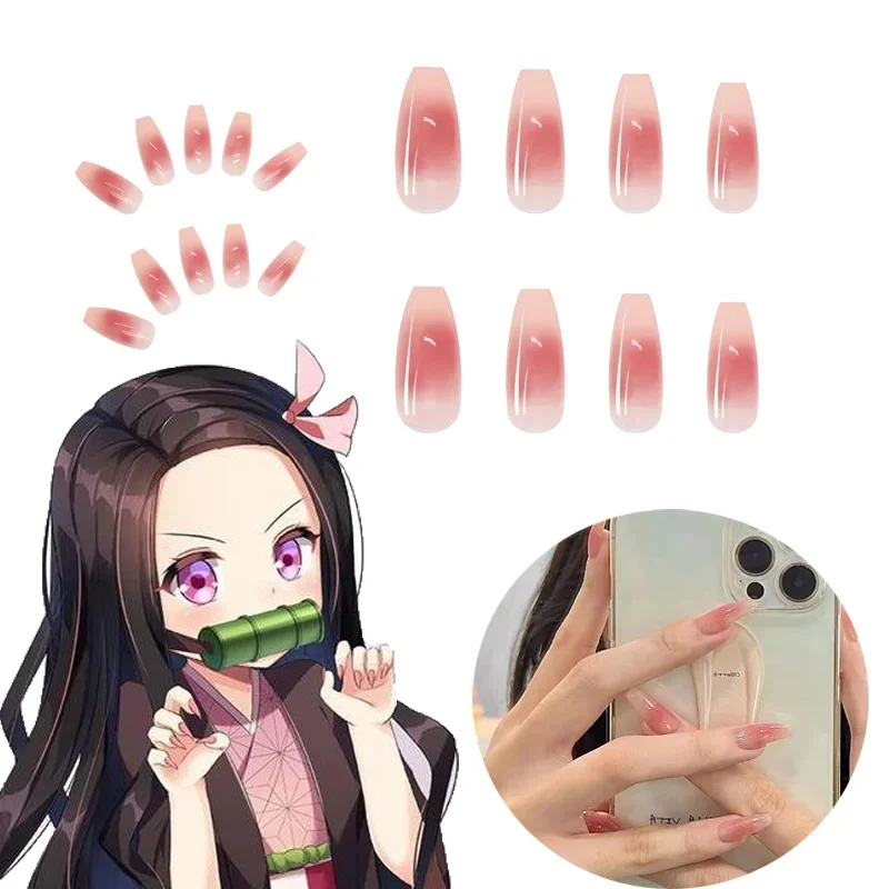 Nezuko Cosplay Anime Demon Slayer Kimetsu No Yaiba Cosplay Kostüm Perücke & Zubehör Kamado Kimono Uniform Halloween Kleidung