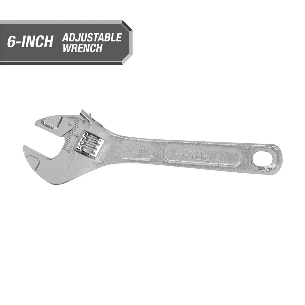 

6 Inch Adjustable Wrench Steel Construction Drop Forged Durable Adjustable Jaw Tool Gripping Precision Tightening Nuts Bolts