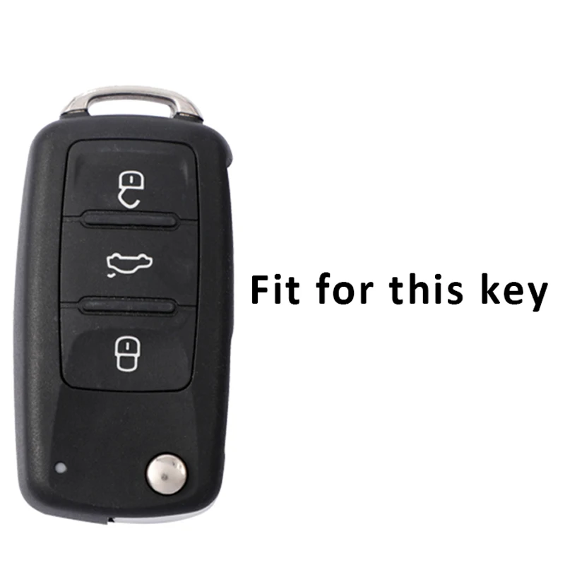 3 Buttons Soft TPU Car Key Case Cover For VW Volkswagen MK4 Bora Bora Touran Skoda Seat Golf 4 5 6 Jetta Passat Polo Shell Fob view 2