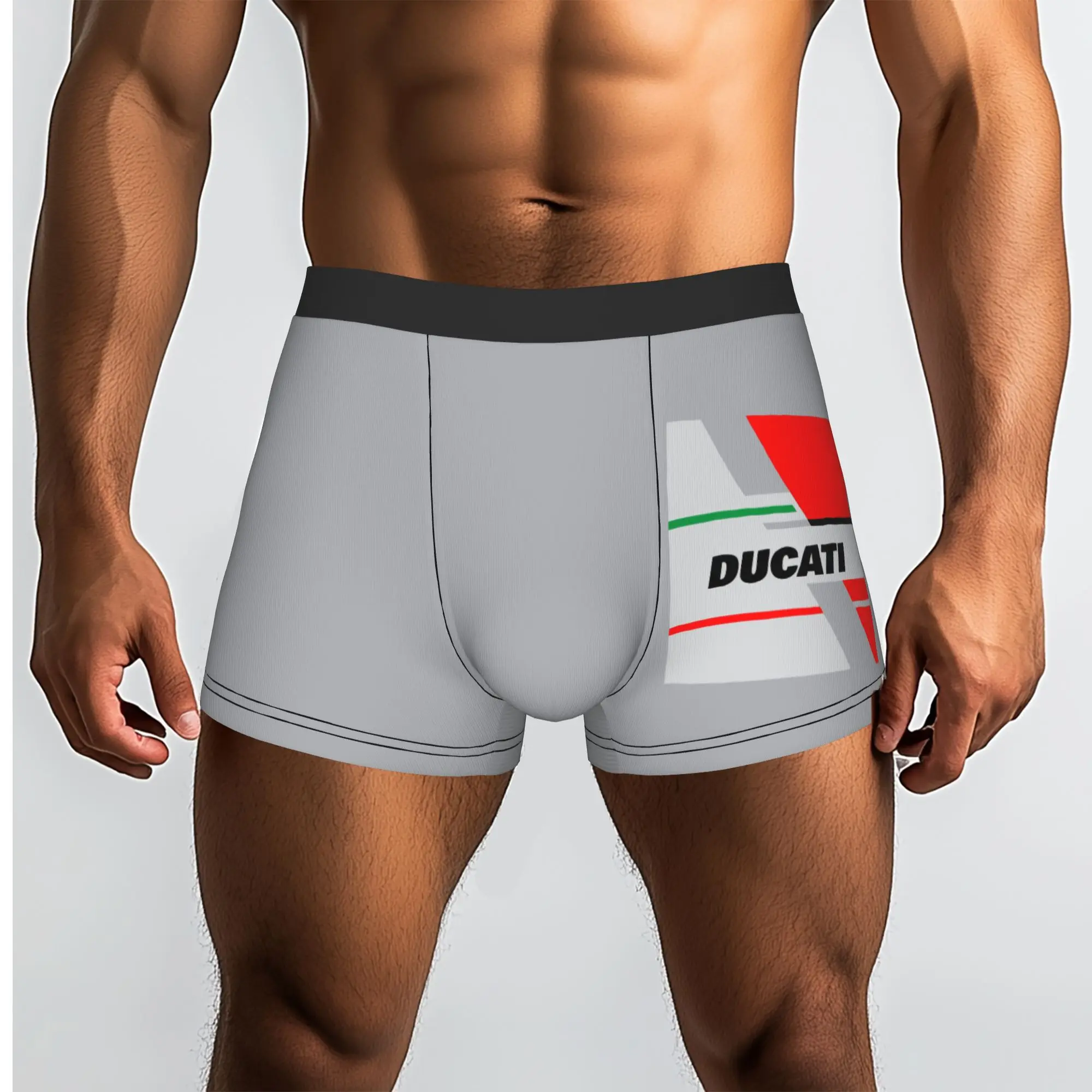 Custom Male Cool Ducatis Motorcycle Underwear Racing Sprot  Boxer Briefs Stretch Shorts Panties Underpants
