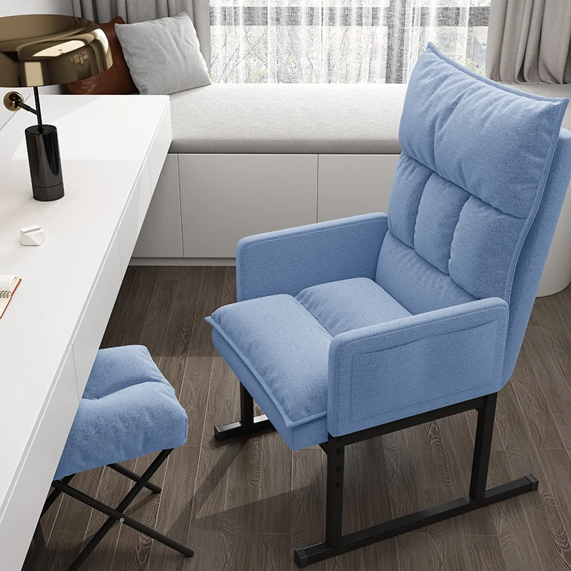 Chaise de bureau moderne à poignée élastique, support dorsal, coussin d'accoudoir, chaise de jeu d'écolier, salon, confortable, meubles pliables