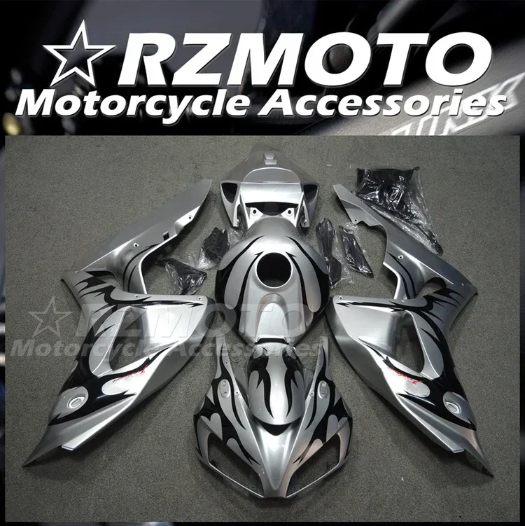 

4Gifts New ABS Whole Motorcycle Fairings Kit Fit for HONDA CBR1000RR 2006 2007 06 07 Bodywork Set Custom Black Silver