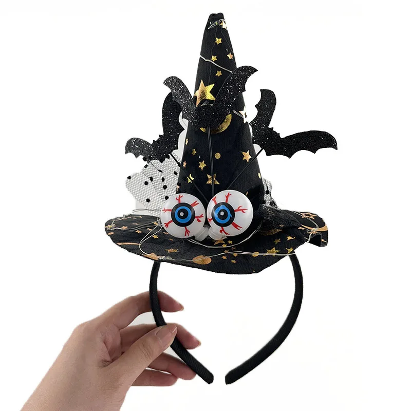 Novo design brilho headbands cosutmes acessório adereços horror aranhas morcegos olhos headbands brilho no escuro