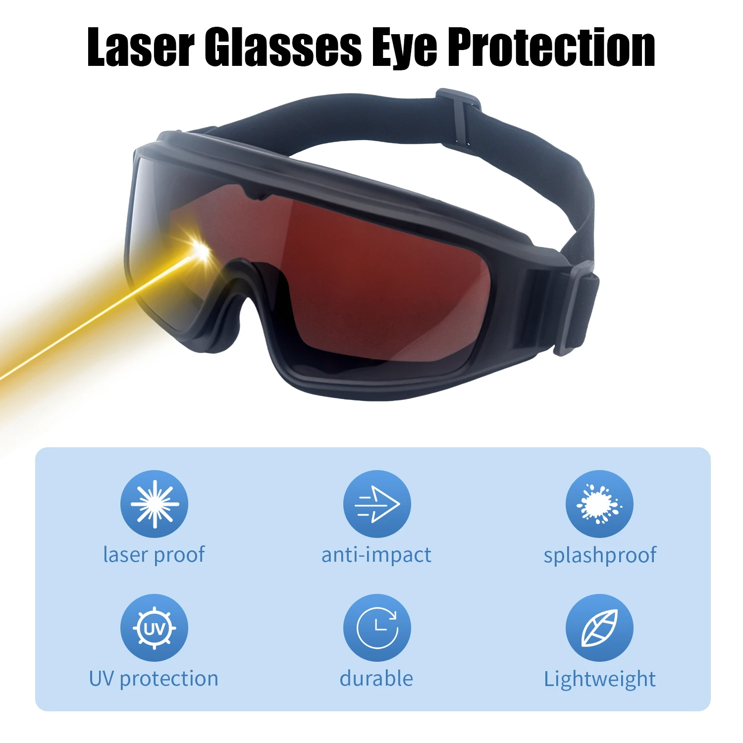 Laser Safety Glasses Protection Eye Eyewear Goggles ND YAG Infrared OD5 1064nm 532nm Blue Red Green Light IR UV IPL Hair