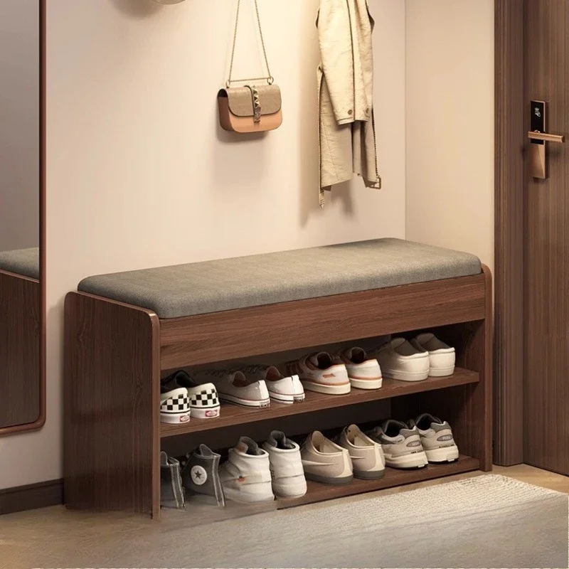 Shoe changing stool household door indoor small narrow simple shoe cabinet floor storage multi layer