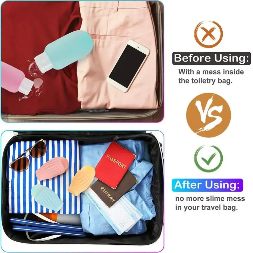 Silicone Leak Proof Cover Elastic Good Tightness Cosmetic Leakproof Sleeve Effective Portable Anti-leak Sleeve Cosmetic