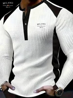 Suéter de moda con capucha de manga larga Henry de punto informal para hombre para Otoño Invierno