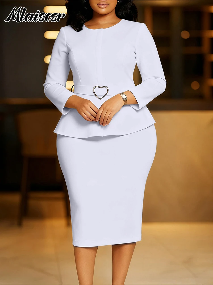 Mlaiscsr African Women Formal Office Work Mid Dress with Belt Evening Club O Neck Long Sleeve High Waist Pencil Bodycon Vestidos - AliExpress 200000345 Mlaiscsr African Women Formal Office Work Mid Dress with Belt Evening Club O Neck Long Sleeve High Waist Pencil Bodycon Vestidos - AliExpress 200000345