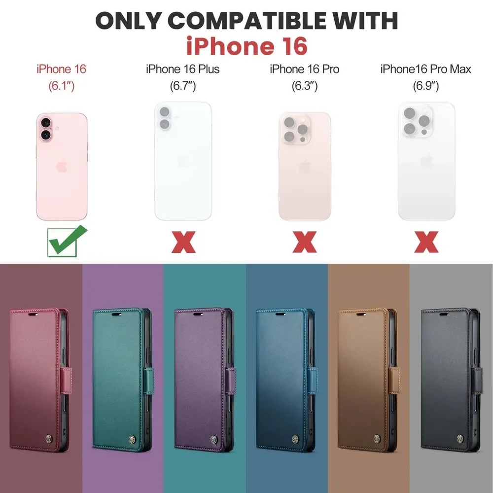 Foldable Screen Protective Cover Suitable For Apple iPhone 16   Card Holder Stand Shockproof