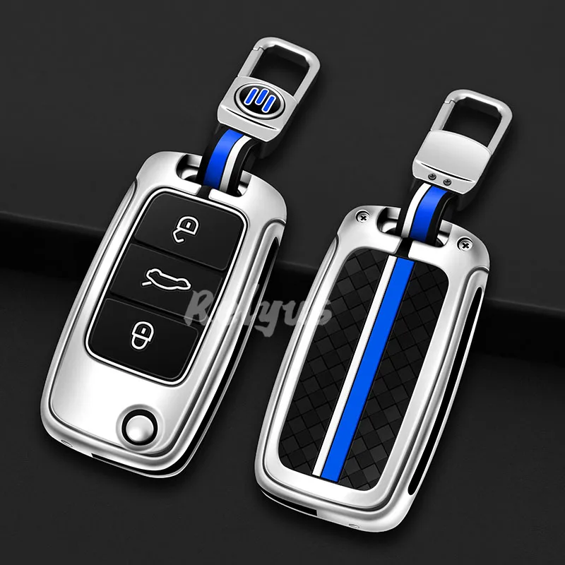 

Car Key Case Cover Shell for Volkswagen VW Bora Polo Tiguan Jetta Passat B5 B6 B7 Golf Beetle for Skoda Octavia Metal Key Holder