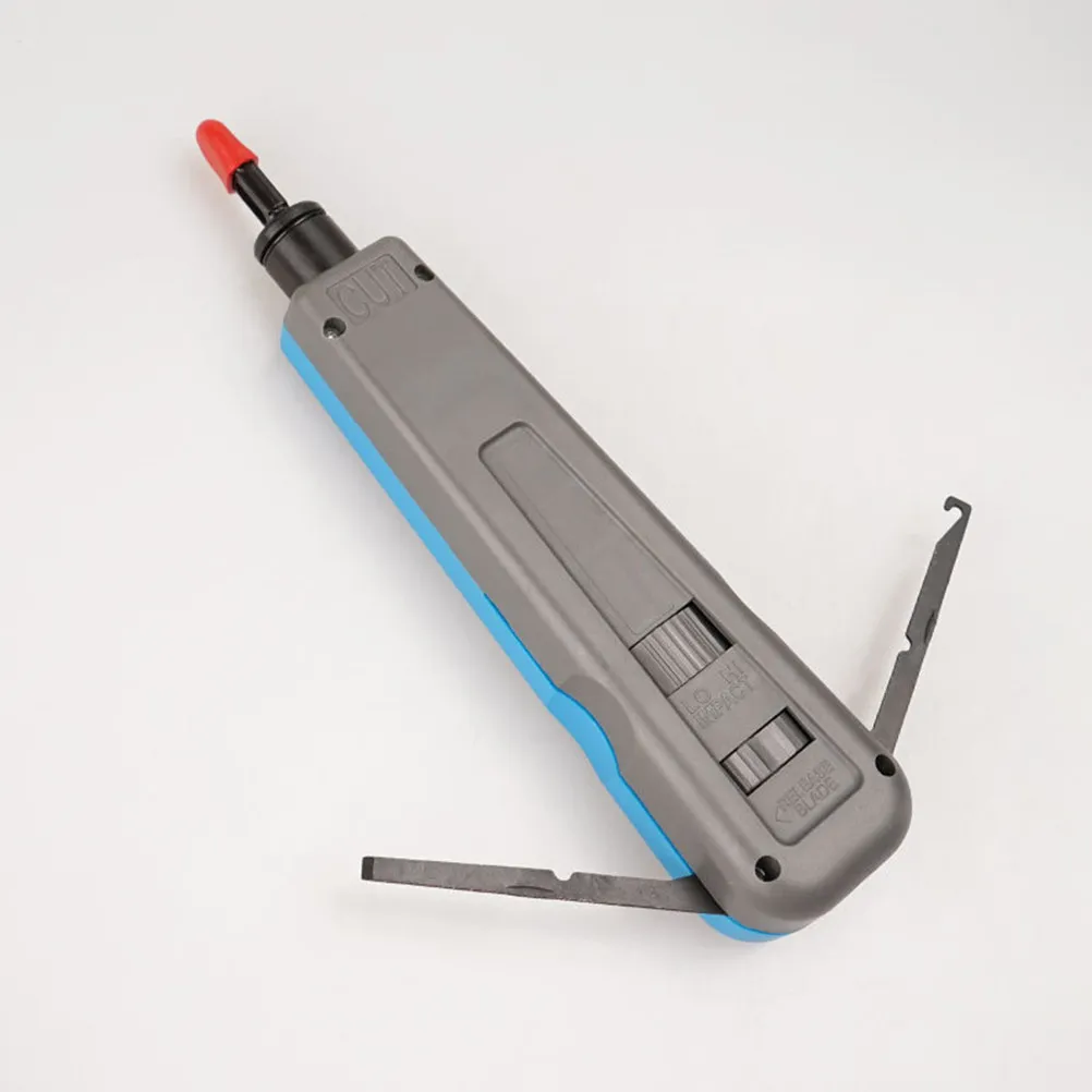 Network Wire Punch-Down Tool with 66 110 88 Blades Adjustable Impact Force Comfortable Grip Crimping Tool Punch Tools