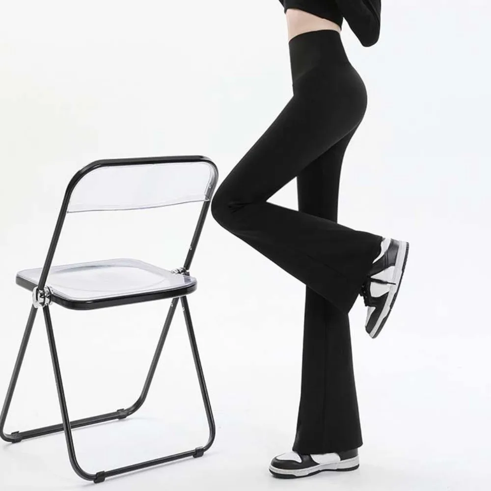 مرونة فضفاضة المرأة السراويل الطويلة عالية الخصر تجريب السراويل الرياضية اليوغا القرش السراويل أسود/رمادي الكورية نمط سراويل تقليدية النساء