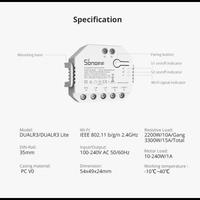 Sonoff Dualr3 Lite WiFi Dual Relay Bidirectional Power Supply Smart Switch Alexa Smartthings Google Assistant Assistant