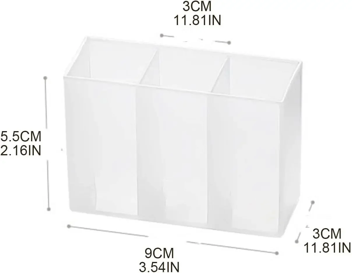 3Grids Storage Box Transparent Wall-mounted Jewelry Packaging Container Self-adhesive Boxes for Jewelry Home Organizer Supplies