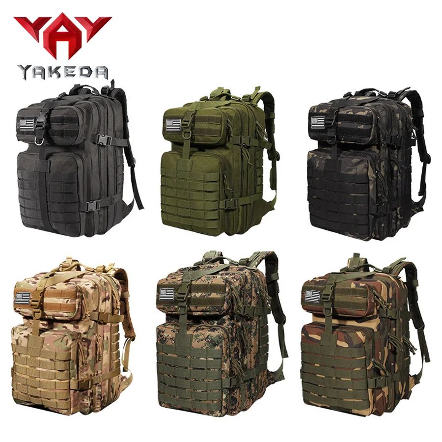 YAKEDA شعبية كبيرة 3P حقيبة 45L سعة كبيرة حقيبة التمويه الرياضة في الهواء الطلق على ظهره تسلق الجبال على ظهره