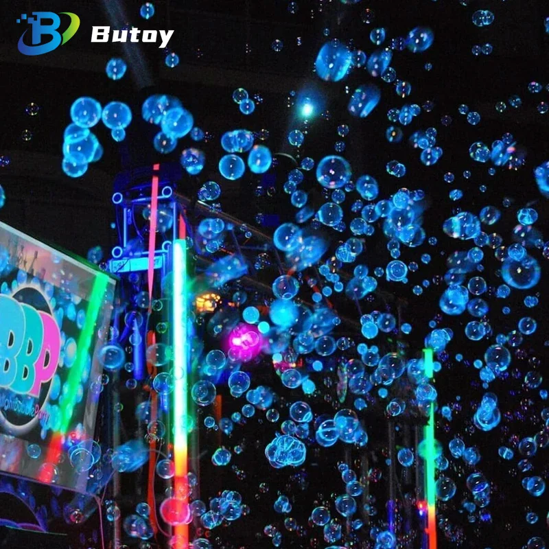 Imagem -02 - Led Vertical Smoke Bubble Machine Stage Efeito Especial Dmx512 Controlador Remoto para dj Disco Desempenho do Casamento