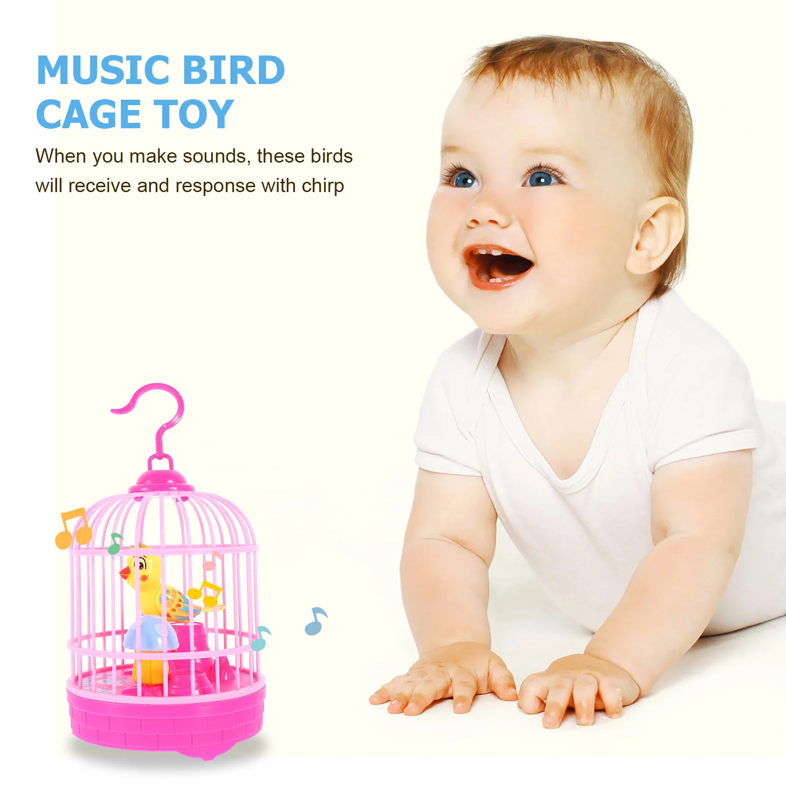 Light Music Bird Cage Simulation in Funny Toy Practical Educational Plaything Singing Electric Children’s Toys