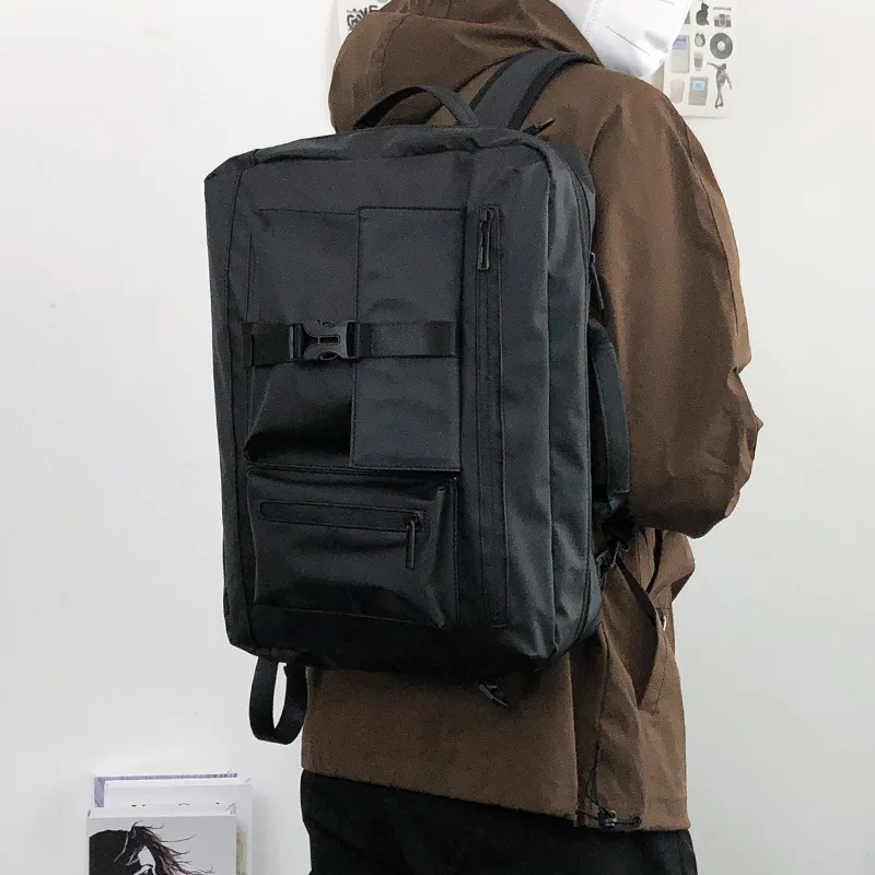 Streetwear Style Nylon Men Shoulder Bag Large Capacity Nylon Travel Crossbody Bags Casual Commuter School Men Laptop Backpack 가방