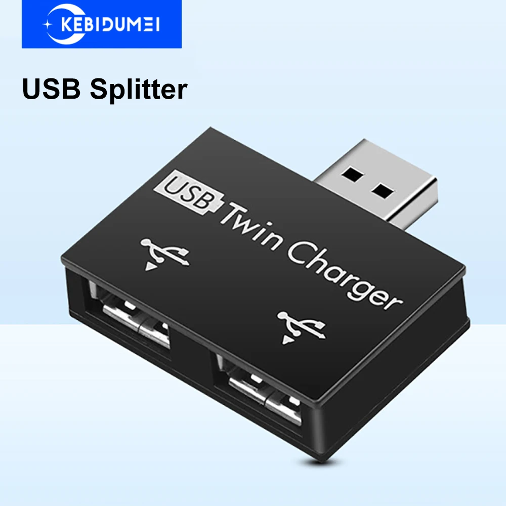 

USB 2.0 HUB 1–2 USB-разветвитель USB-концентратор с двумя зарядными устройствами USB-адаптером для Huawei Xiaomi ПК Ноутбук Macbook Компьютерные аксессуары