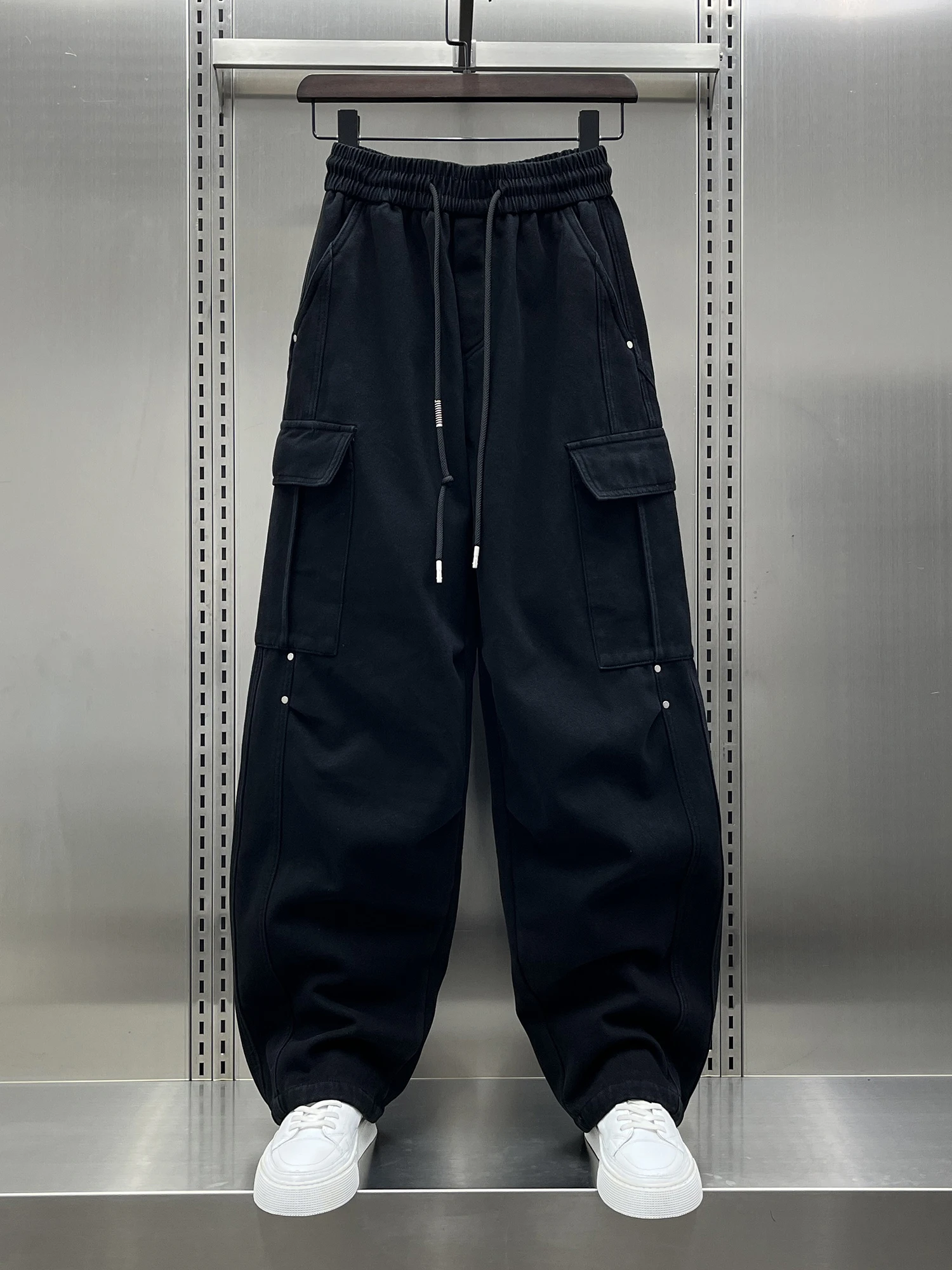 

Мужские брюки Thiened Fce для активного отдыха, большие размеры, рабочие, повседневные, свободного кроя, осенне-зимние, модные, теплые