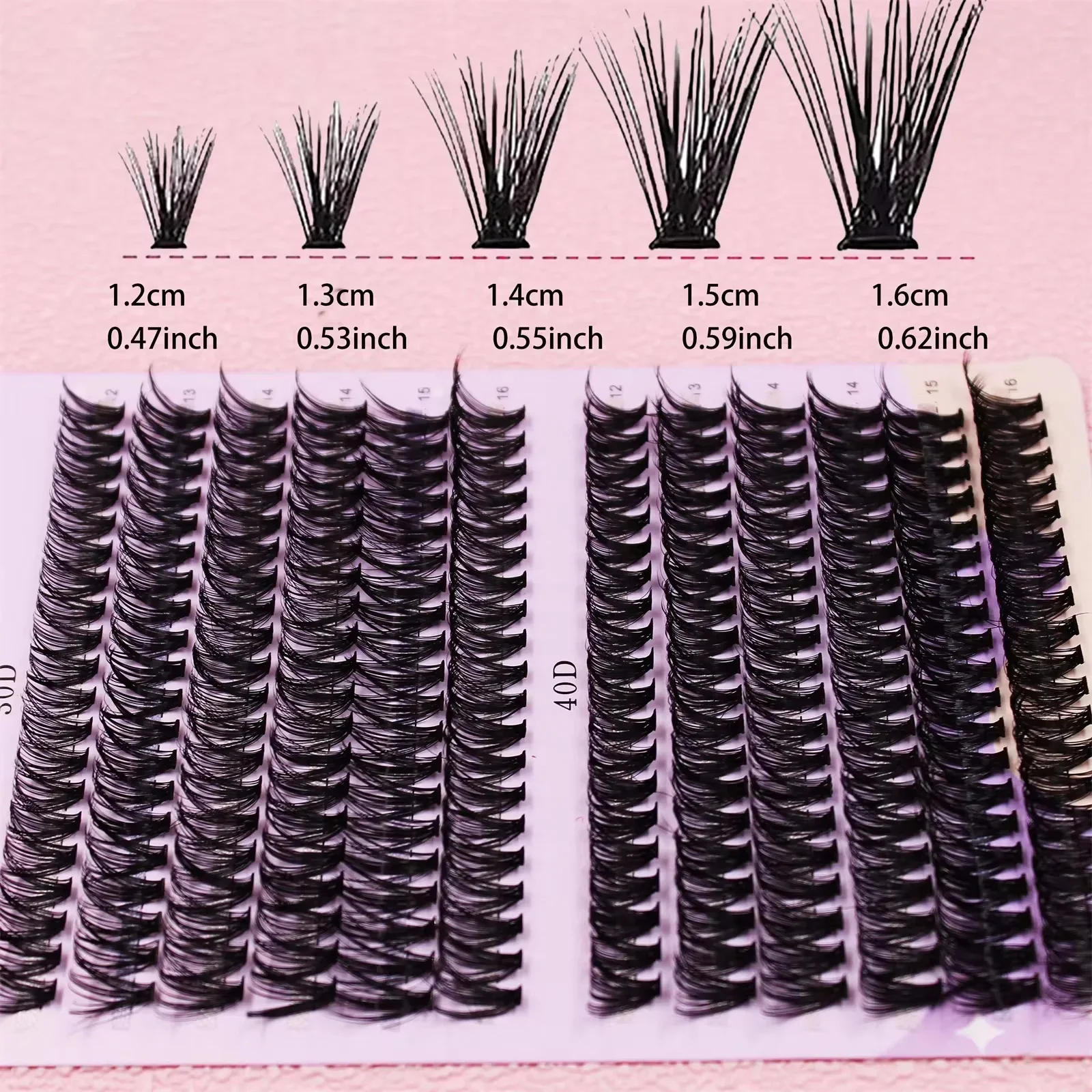 MIAOJIE 30/40D 12-16mm Mix D Curl Cluster Lashes Individual Lashes Lash Extensions Clusters Lashes Soft Natural False Eyelashes