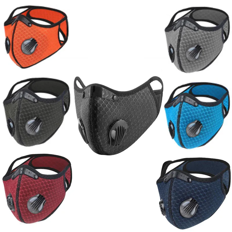 1PCS Cycling Mask With Activated Carbon Filter Mask PM2.5 Anti-Pollution Washable Sports Mask Outdoor Sports Training Mask