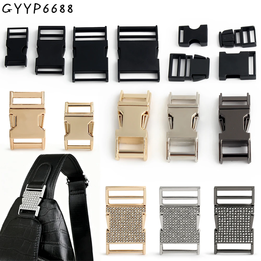5/20/50PCS Inner 10mm 20mm 25mm 37mm Metal Belt Quick Side Release Buckle Clasp Lock For Bag Pet Collar Leash Purse Strap Repair