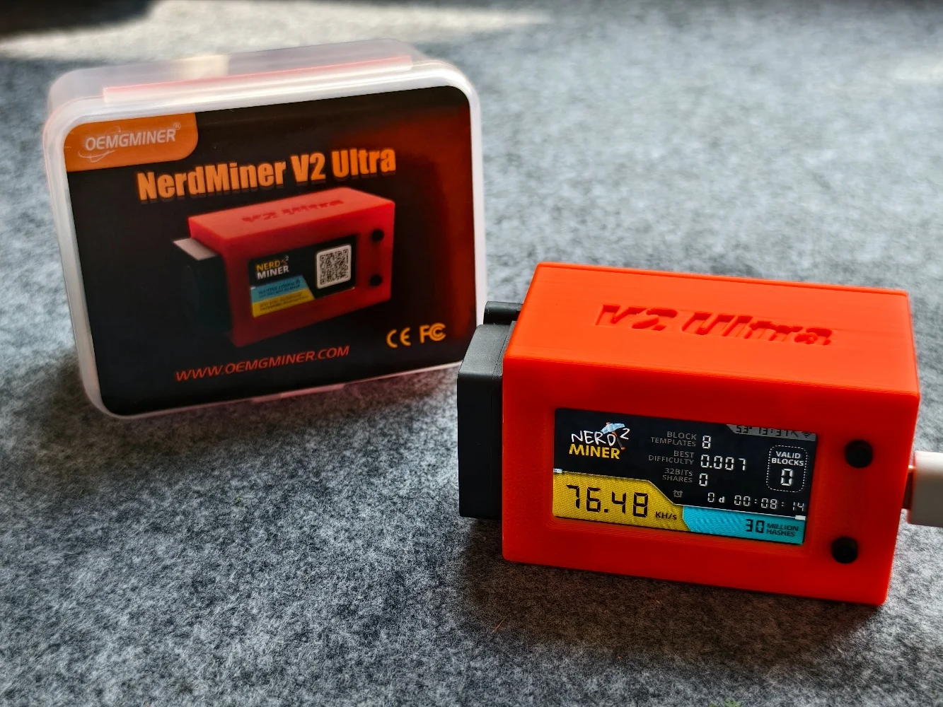 Nerdminer-minero oficial v2 ultra Bitcoin, Hashrate, 78KH/s, V1.6.3, btc