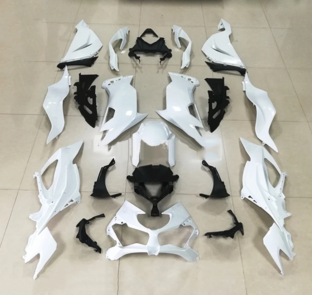 Unpainted White Injection Body Work Race Fairing Set Kit For Kawasaki Ninja 636 ZX-6R 2019-2022