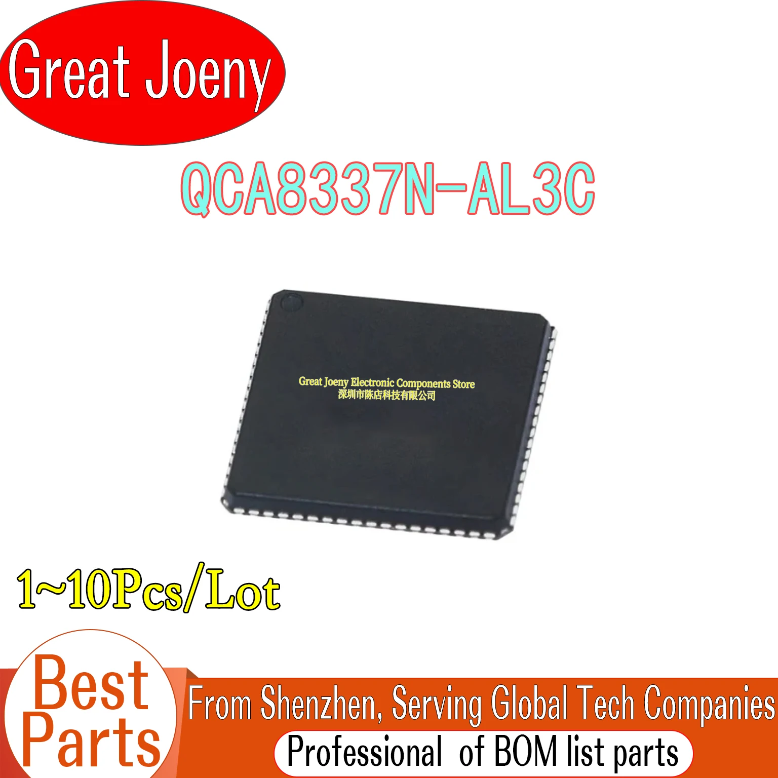 

(1-10 Piece)100% New Original QCA8337N QCA8337N-AL3C QCA8337 IC Chipset QFN-148