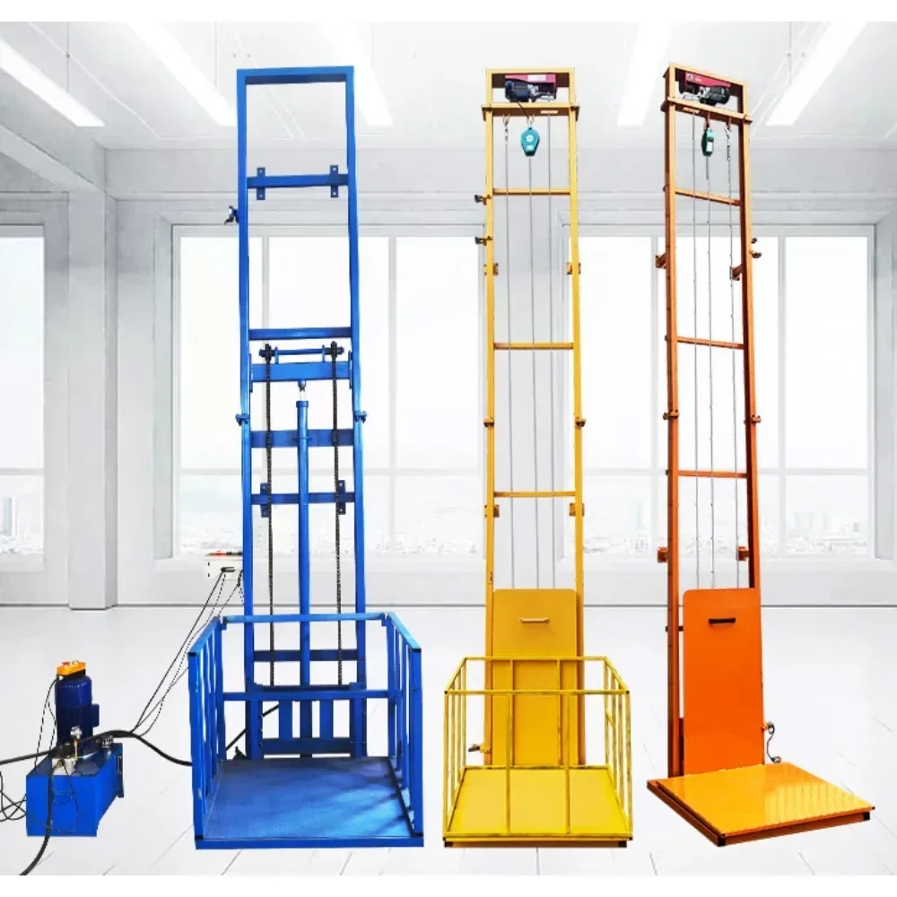 مصعد البضائع الهيدروليكي مصعد كهربائي صغير منصة رفع منزلية بسيطة