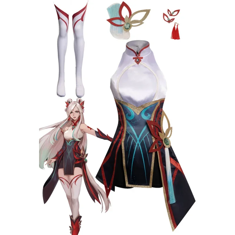 Mythmaker Irelia Cosplay pour femme, Gelgame, Lol, FantrenforWoman, Halloween, vêtements de fête de carnaval, 600 arrière-plans