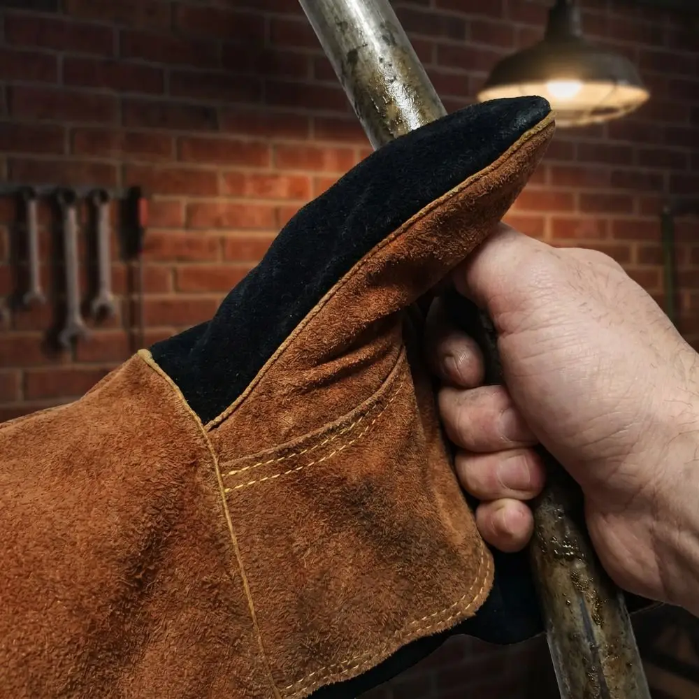 Heat-Resistant Electric Welding Gloves Anti-Splash Wear-Resistant Insulating Welding Gloves Thick Long-Term Protective